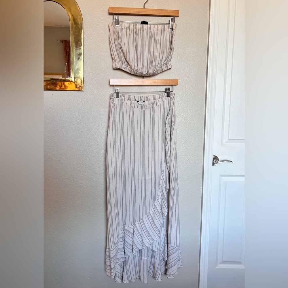 Boho top and skirt co-ord set - American Eagle - Tube Top and Midi Skirt set